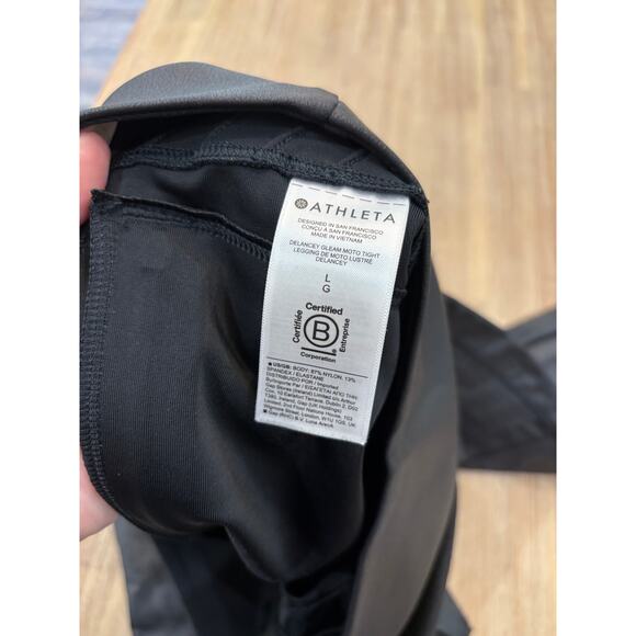 Athleta Faux Leather Leggings - Size Large - Picture 3 of 5